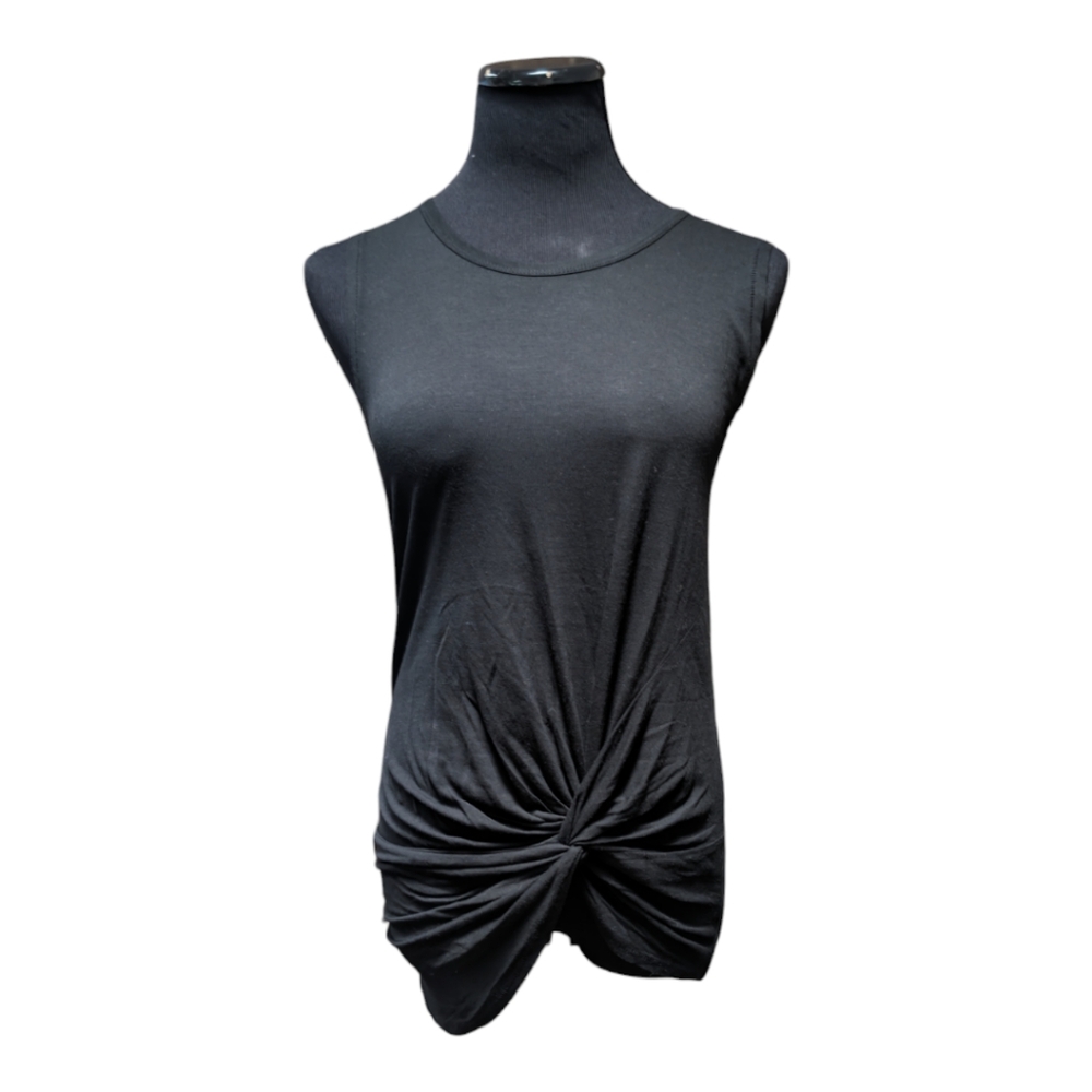 Madewell Gathered Front Tee Deep Black Size XS